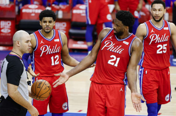 NBA_ Jersey Philadelphia 76ers''Men Joel Embiid Tobias Harris Ben